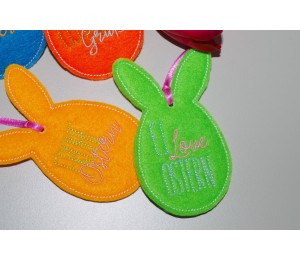 Stickdatei ITH - Anhänger Hasen Eier Ostern